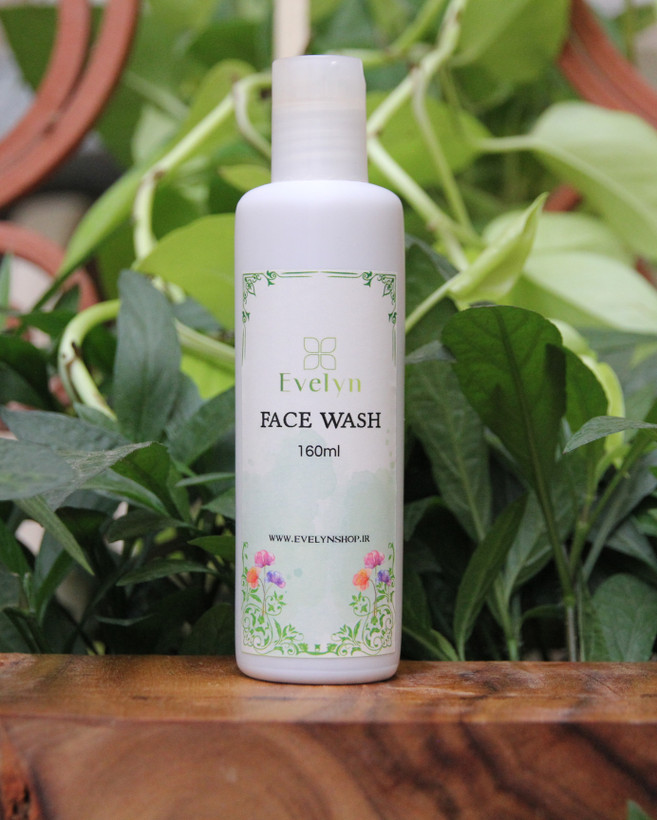 ژل شستشوی صورت ارگانیک Evelyn – Organic Face Wash Gel پاککننده ملایم بدون صابون و پارابن، مناسب پوست حساس
