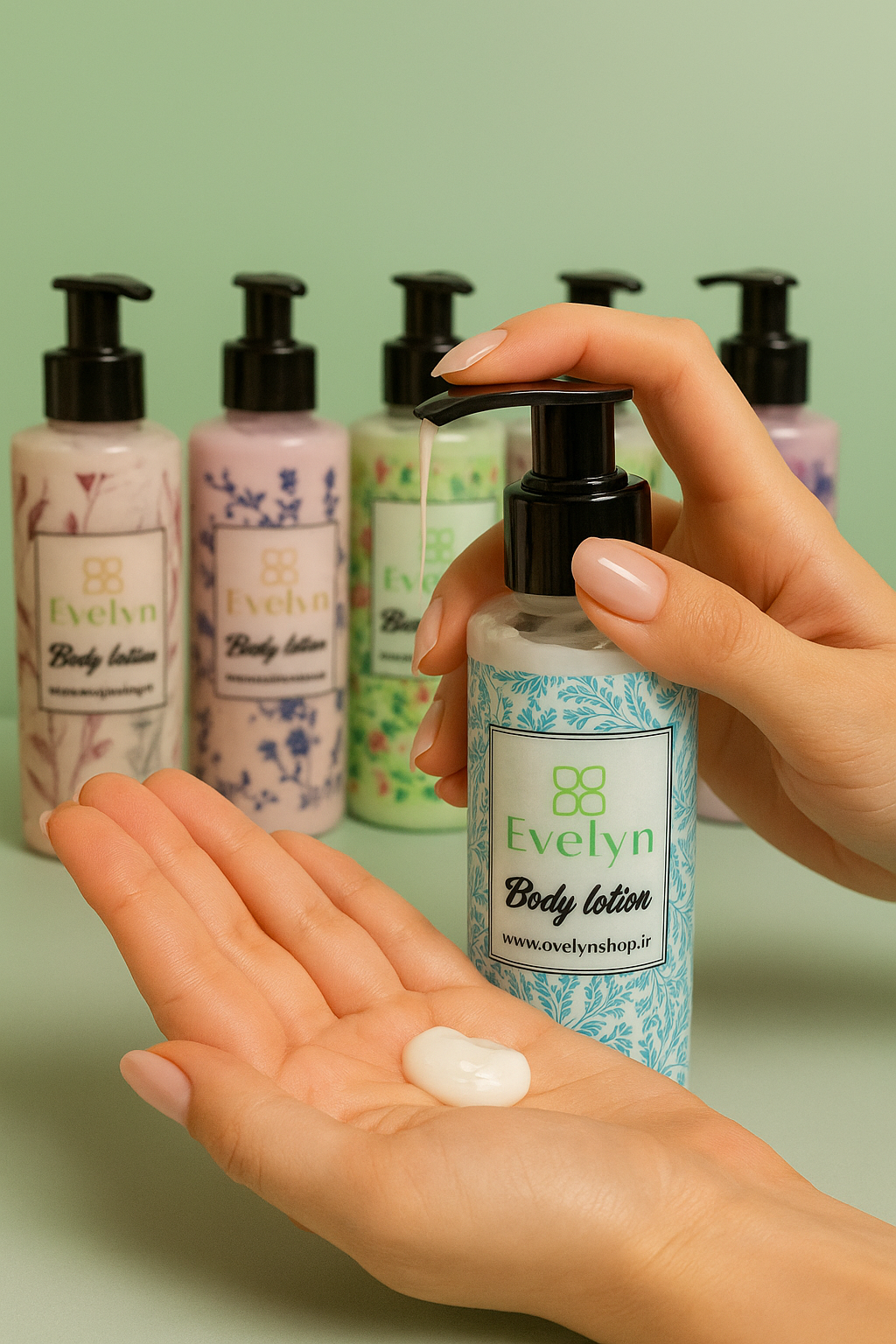لوسیون‌ بدن ارگانیک Evelyn –organic Body Lotion مرطوب‌کننده و نرم‌کننده پوست بدون چربی و جذب سریع