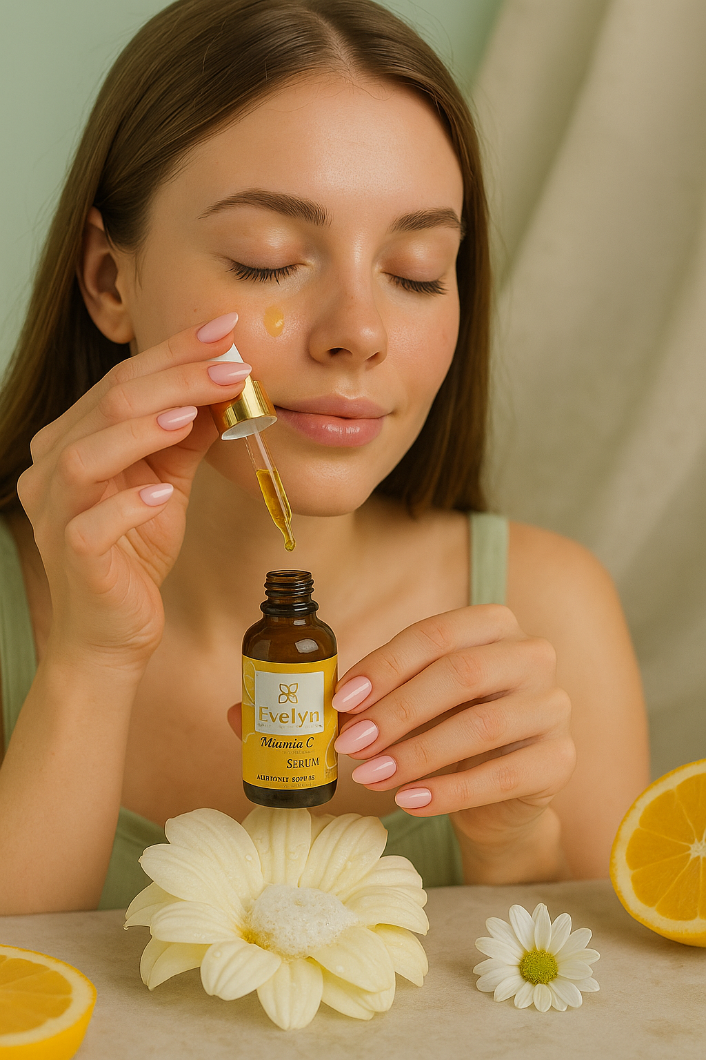 سرم ویتامین C ارگانیک Evelyn –organic Vitamin C Serum روشن‌کننده پوست و ضدلک با جذب سریع
